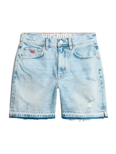 Superdry - Cut-off short met middelhoge taille - Dames - Jeans shorts