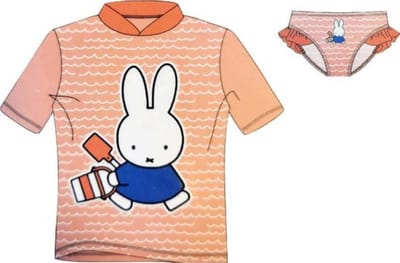 Nijntje Meisjes UV ZwemSet 2 Delig maat 74-80 / Nijntje UV t-shirt en Zwembroek korte mouwen Roze kleur