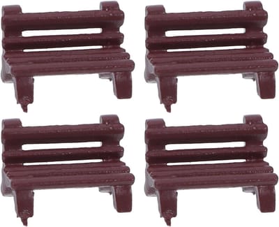 Miniatuur Bankjes Set - Tuin Decoratie - Miniatuur Bouwen - Hoge Simulatie Kwaliteit - 1.10 x 0.70 x 0.60 cm