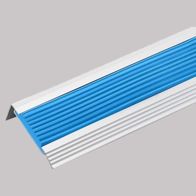 Aluminium trapprofiel - Antislip trapneus - Veiligheid op trappen - Duurzame randbescherming - 4.5CM breed - Blauw