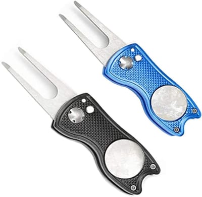 Set van 2 Golf Divot Reparatietools - Draagbaar en Lichtgewicht - Verstelbare Pitchvork voor Golfclubs