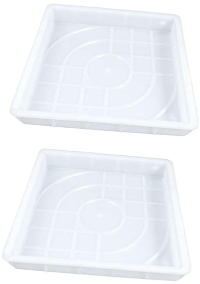 Betonmal Set - Trottoirvorm Herbruikbaar - Tuinpad Aanleggen - Duurzaam Plastic Ontwerp - 25x25x4 cm - Wit