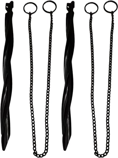 Regenketting Paal - Regenpijp Houder - Regenwater Afvoeren - Weerbestendig Aluminium - 25 cm Lengte - Zwart