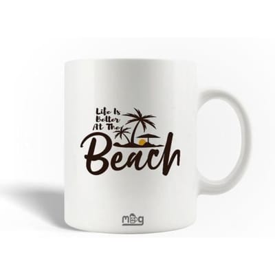 Mug en Céramique Citation La vie est du beurre à la plage Life is Butter at The Beach
