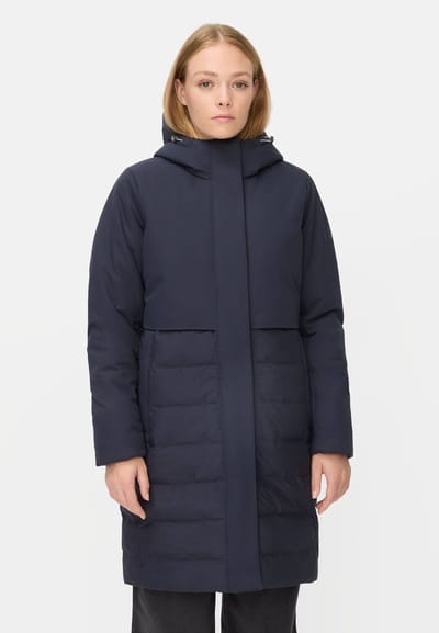 camel active teXXXactive® Functionele parka met verstelbare capuchon - Maat womenswear-34 - Donkerblauw