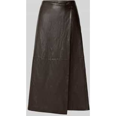 Uitlopende midi-rok met viscose-aandeel