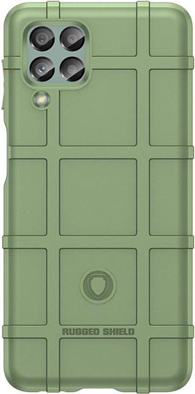 MobyDefend Hoesje - Geschikt voor Samsung Galaxy M53 - Rugged Shield TPU Backcover - Groen
