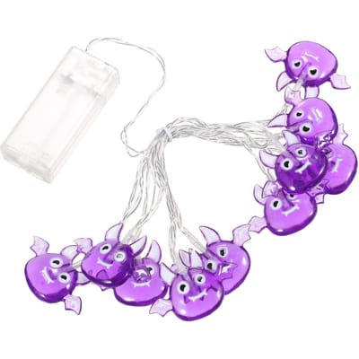 Halloween Lichtslingers Feestdagen Decoratieve Lichten Lichtslinger Sfeer Halloween Decoratielicht 1.5 meters 1 pack paars