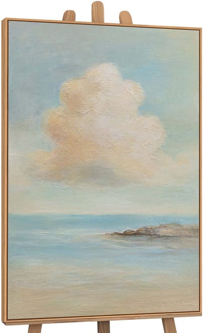 Canvas schilderij 120x80 cm handgeschilderd lichtheid van het bestaan – YS-Art Gallery – Lijst: Hout – Luxe wanddecoratie