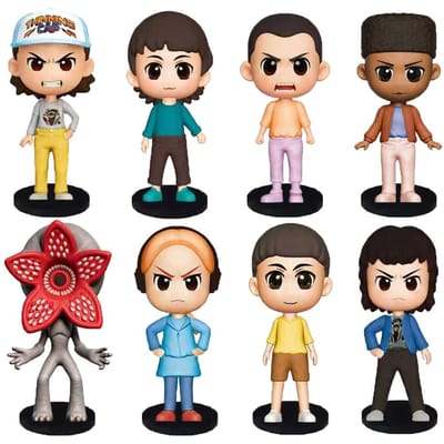 3,2-inch 8p Vreemde Stranger TV Figuur Steve Monster Figuren Verpakt PVC Poppen Bureau Decoratie Cadeaus black
