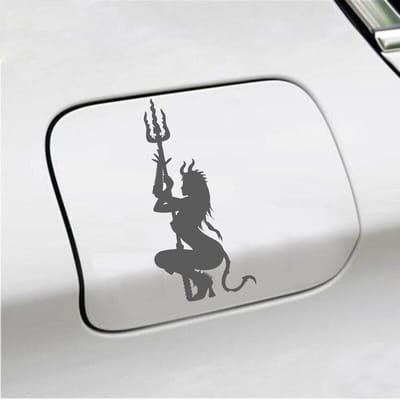 Bumpersticker - Duivel - 13,2 X 6,1 - Antraciet