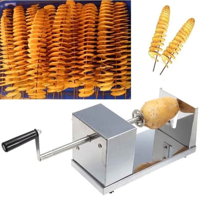 Casa Living Aardappelchips Maker - RVS Spiraalsnijder - Voor Aardappelen, Groenten & Fruit - Duurzaam en Eenvoudig in Gebruik
