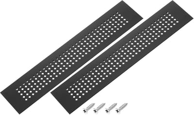 Ventilatierooster Aluminium Zwart voor Kast en Deur