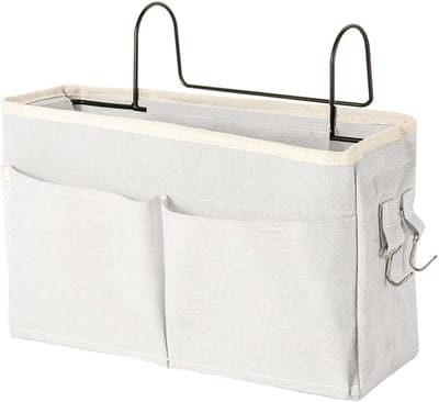 Multifunctionele Hangende Tas voor Bedzijde, Ideaal voor College, Opberging van Bedtextiel en Persoonlijke Spullen, Beige