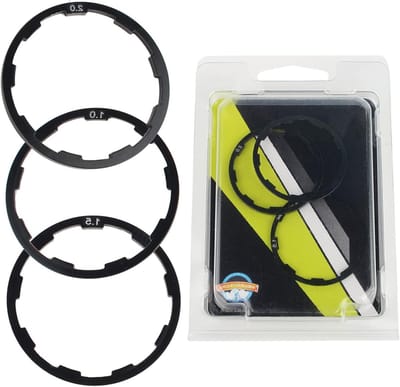 Spacer Ringen voor Fietscassette - Aluminium Ringenset voor Versnellingssystemen, 1 mm, 1.5 mm en 2 mm, Geschikt voor Mountainbikes en Fietshubs