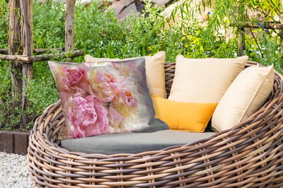 Buitenkussens - Tuin - Vintage - Bloemen - Rozen - Natuur - 50x30 cm