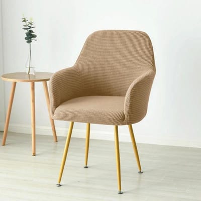 Housse de Fauteuil à Hauts Accoudoirs en Polaire Stretch Spandex Housse de Chaise de Bureau Élastique Amovible Protecteur d'Assise Housses pour Salon 1pc