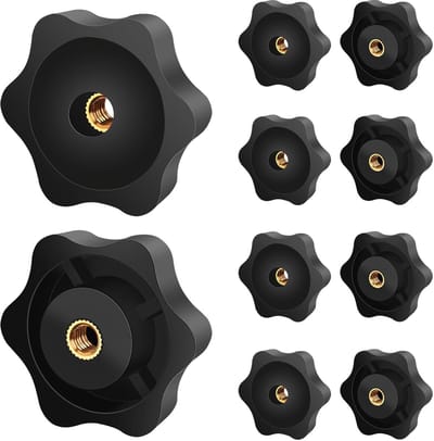 Dailygoods- Stergreepmoer M8 - 10 Stuks - Vleugelmoer - Binnendraad - Messing - Antislip Grip - Slijtvast en Corrosiebestendig