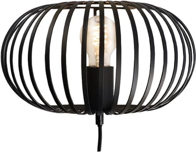Chericoni Curvato Wandlamp - Ø30 cm - Zwart Metaal - Moderne Wandlamp - E27 Fitting