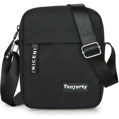 Casual Mini Crossbody Tas Kleine Heren Schoudertas Heren Diagonaal Kleine Rugzak Lichtgewicht Messenger Telefoontas Jongen Heuptas Borsttas zwart