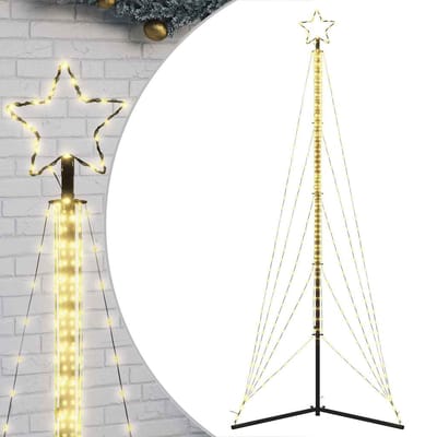 vidaXL - LED-kerstboom - 525 - LEDs - warm - wit - 302 - cm