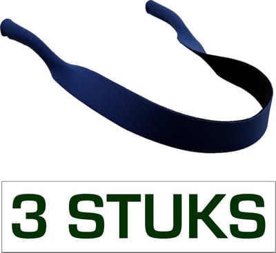 Fako Bijoux® - Brillenkoord Neopreen - Brilband - Sport - Watersport - Navy Blauw - 2+1 Gratis
