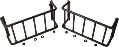 Set van 2 zwarte stalen beschermrekken - 250x140x65 mm - geschikt voor grote achterlichten