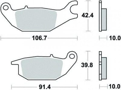 Plaquette de frein Perftec pour Moto Honda 125 Z Monkey 2018 à 2021 AR Neuf