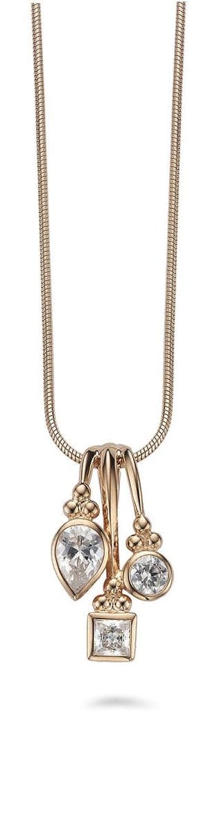 Montebello Ketting Fagus - 925 Zilver Roséverguld - 13x25mm - 42cm