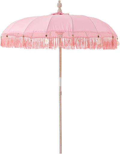 J-Line parasol Bobbi - hout/katoen - lichtroze