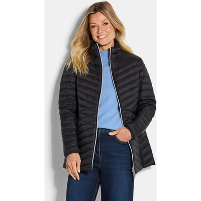 Donsjack met elegant stiksel - zwart - Gr. 19 van Goldner Fashion