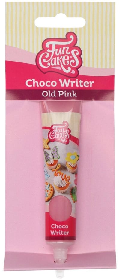 FunCakes Choco Writer - Oud Roze - 25g - Food Pen voor Taartdecoratie