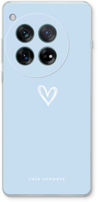 Case Company® - Hoesje geschikt voor OnePlus 12r hoesje - Klein Hart Blauw - Soft Cover Telefoonhoesje - Bescherming aan alle Kanten en Schermrand