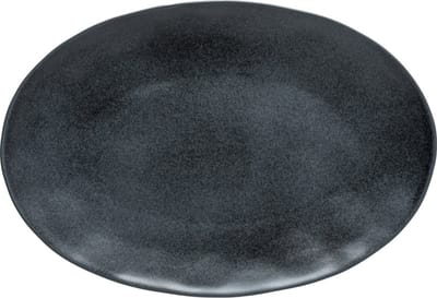 Costa Nova - servies serveerschaal - Livia zwart - ovale schaal 45 cm H 4,5 cm