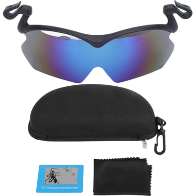 Lunettes de soleil sportives à clip Cap TAC UV400 Lunettes de soleil polarisées d'extérieur Peuvent être clipsées sur le chapeau pour la pêche le cyclisme Blue Coating