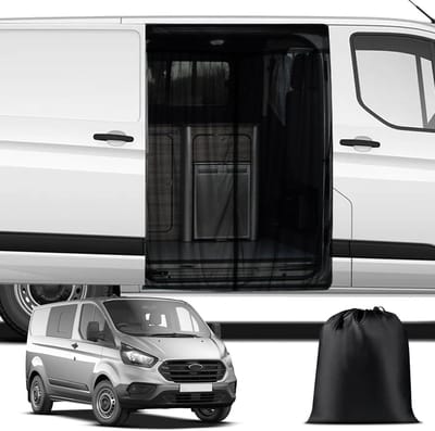 SnelShoppen - Magnetische Insectenhor Voor Ford Transit Custom H1 Low Roof - Muggennet Voor Schuifdeur - Op Maat Gemaakt - Auto-Insectennet - Ideaal V