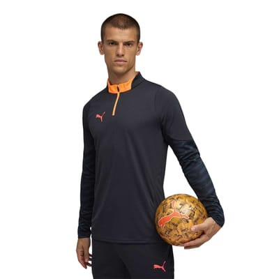 Puma Top voor individuele cup-oefening voor heren (Marineblauw/Oranje)