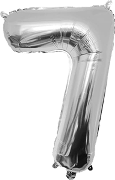 Foil Balloon 40 cm- no.7 Silver