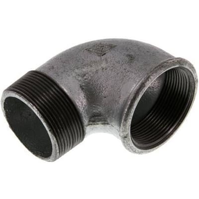 Rp 2'' x R 2'' F/M Verzinkt Gietijzeren L-Fitting 90graden 25 Bar