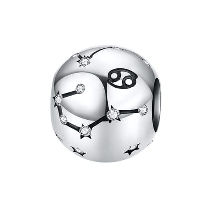 Sterrenbeeld kreeft bedel zirkonia | bedels voor armband | zodiac cancer bead | Zilverana | geschikt voor alle bekende merken | 925 zilver | moederdag
