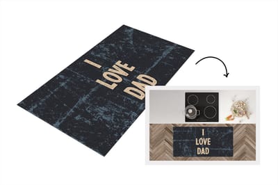 Keukenloper - Loper keuken - Spreuken - Papa cadeau - Vaderdag - Quote - I love Dad - 120x60 cm - Keukenloper vinyl