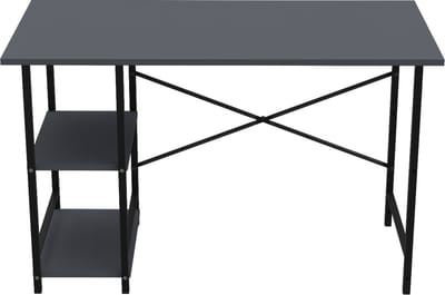 ROI - Computertafel - Bureau - Twee planken - Industrieel - Vintage - Antraciet/zwart - 120x60x75