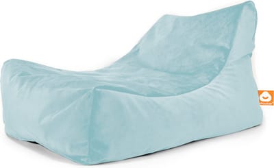 Whoober loungestoel zitzak Bali velvet aqua - zacht en comfortabel - Wasbaar