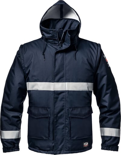 SIR SAFETY MICROLINES Gevoerde Werkjas HEREN Veiligheidsjas Donkerblauw - Waterdicht - Afneembare Mouwen - Antistatisch