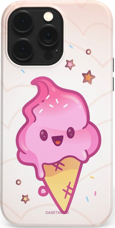 Casetastic Hoesje Geschikt voor Apple iPhone 14 Pro Max Magsafe - Stijlvolle Beschermende Duo-layer Case - Roze Kawaii Dessert