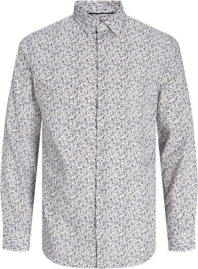 JACK&JONES PLUS JPRBLANORDIC PRINT SHIRT L/S PS Heren Overhemd - Maat EU2XL US1L