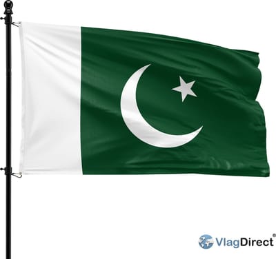 VlagDirect - Pakistaanse vlag - Pakistan vlag - 90 x 150 cm.