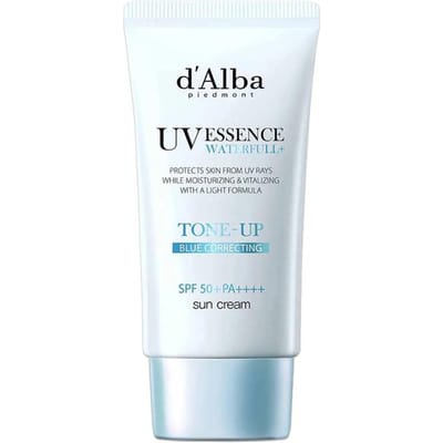 [d'Alba] Crème Solaire Tonifiante Essence Hydratante UV Blue Correcting SPF 50+ PA++++ 50ml