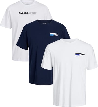 Jack & Jones Heren t-shirt 3 pack Corp