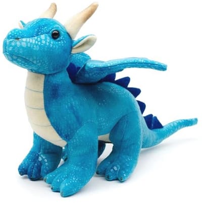 Blauwe Draak Pluche Knuffeldier 26 cm